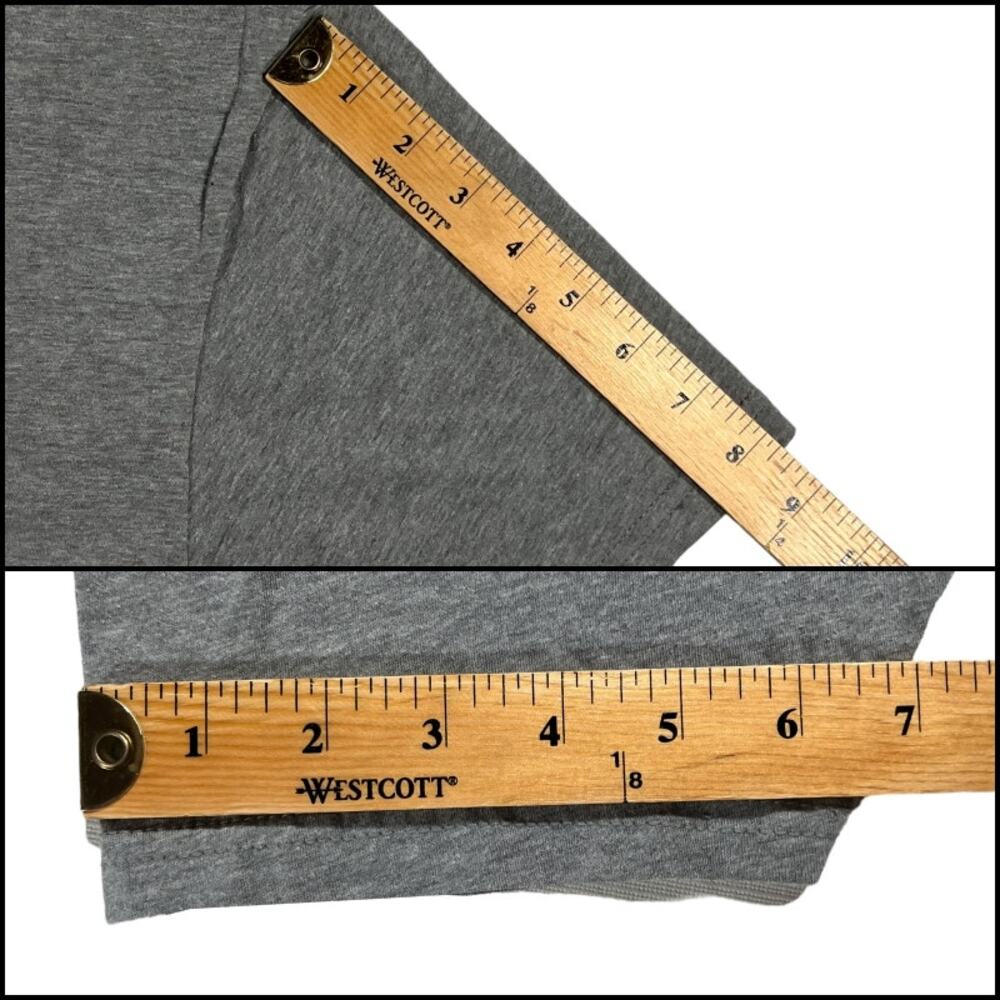 Next Level Apparel Gray Graphic T Shirt Bird Symbol Heather Gray Short Sleeve - Picture 12 of 12